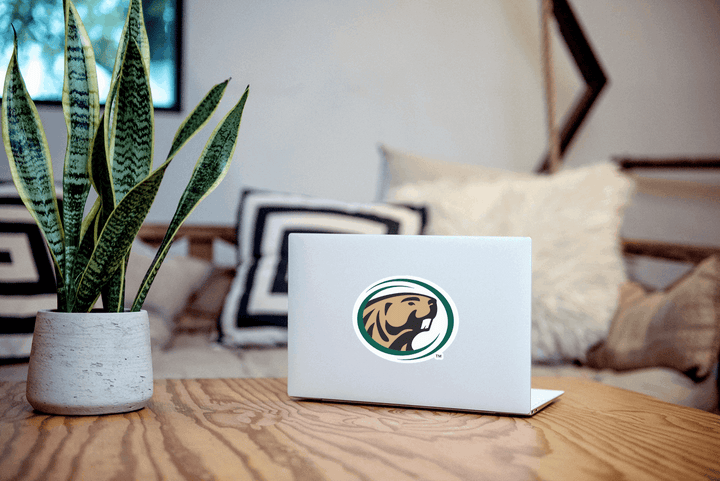 Bemidji Beaver Decal on Laptop