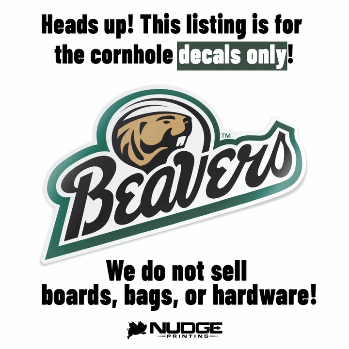 Bemidji State University Cornhole Decal Disclaimer
