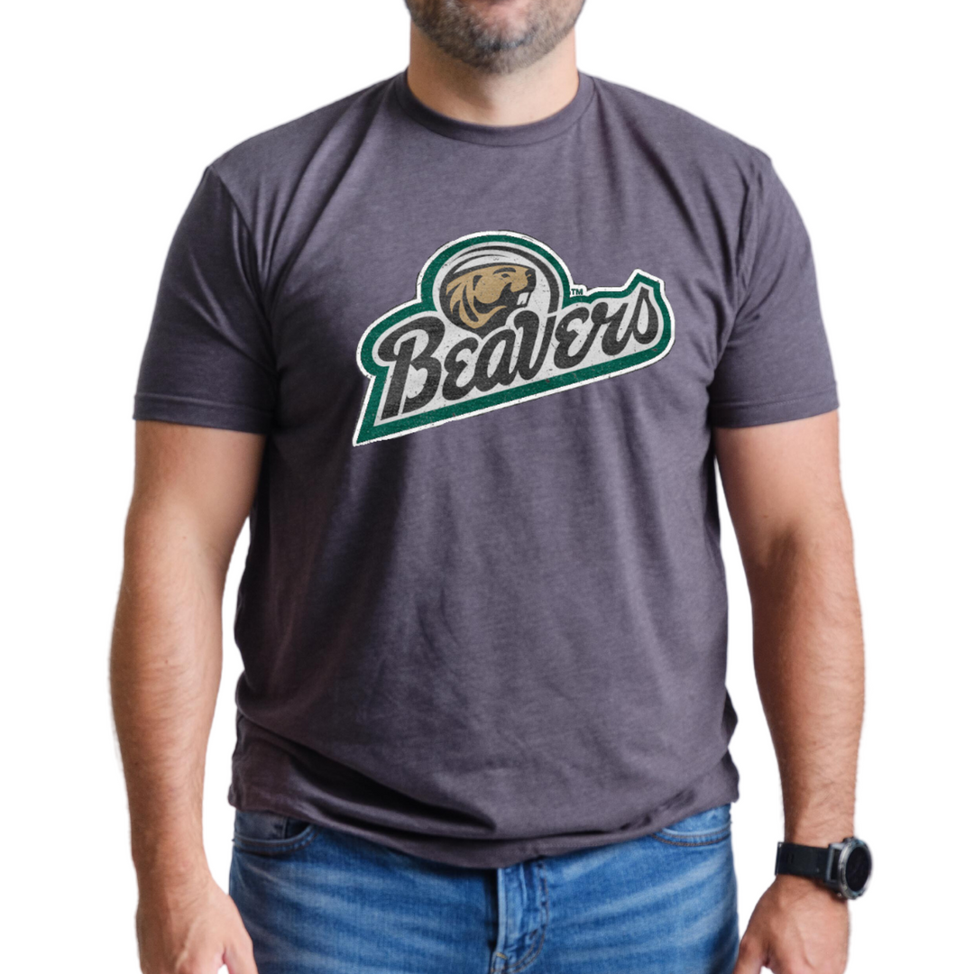 Bemidji State University Beavers Script Logo Unisex T-shirt on Model