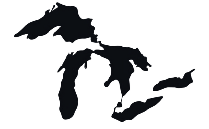Great Lakes of Michigan Vinyl Decal Window Sticker