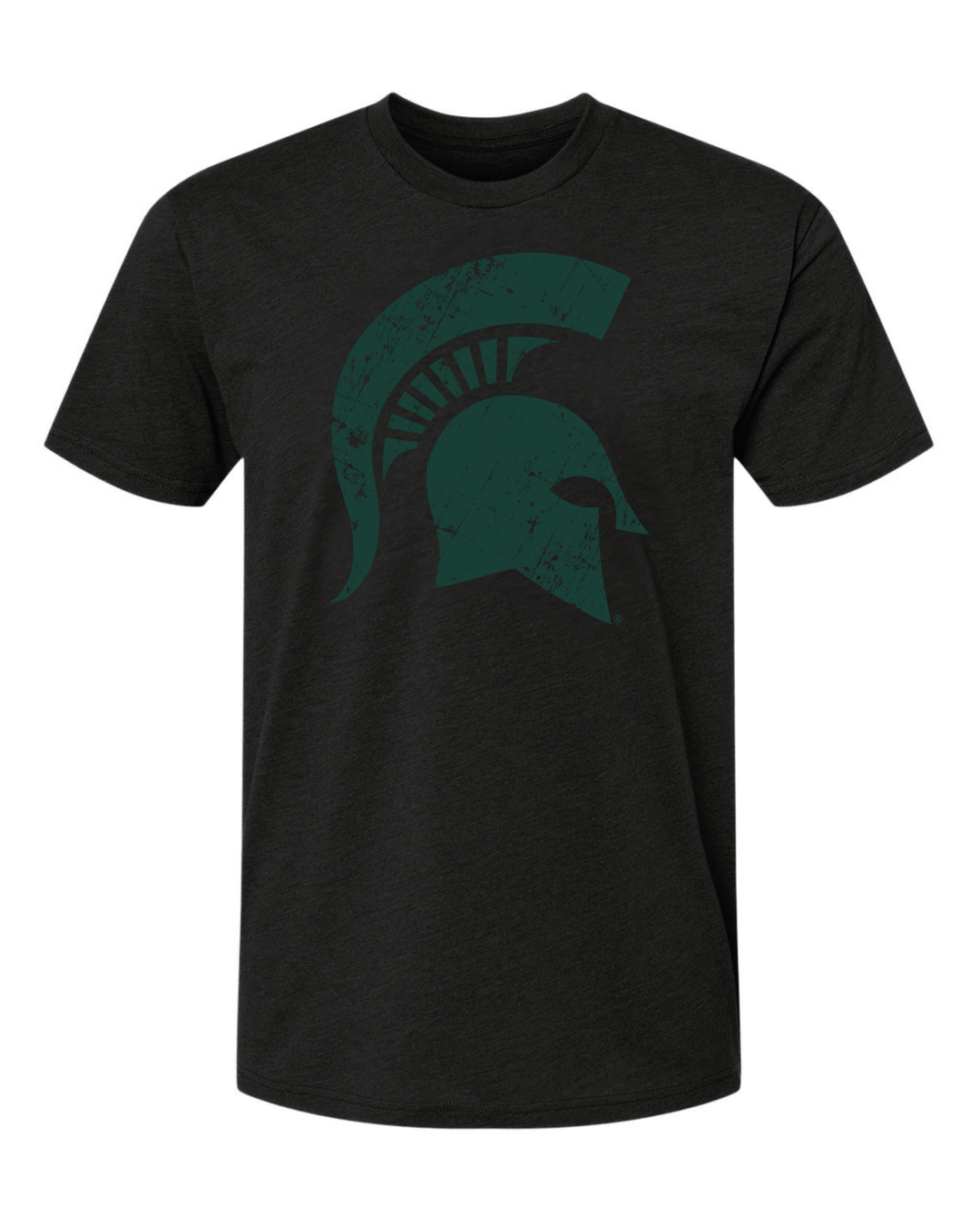 MSU Spartan Helmet Shadow Black T Shirt