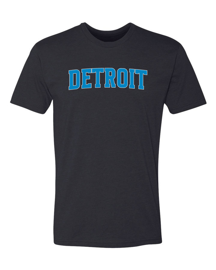 ⏰ PRE-ORDER | "Detroit" Block Lettering Michigan Logo on Black T-Shirt