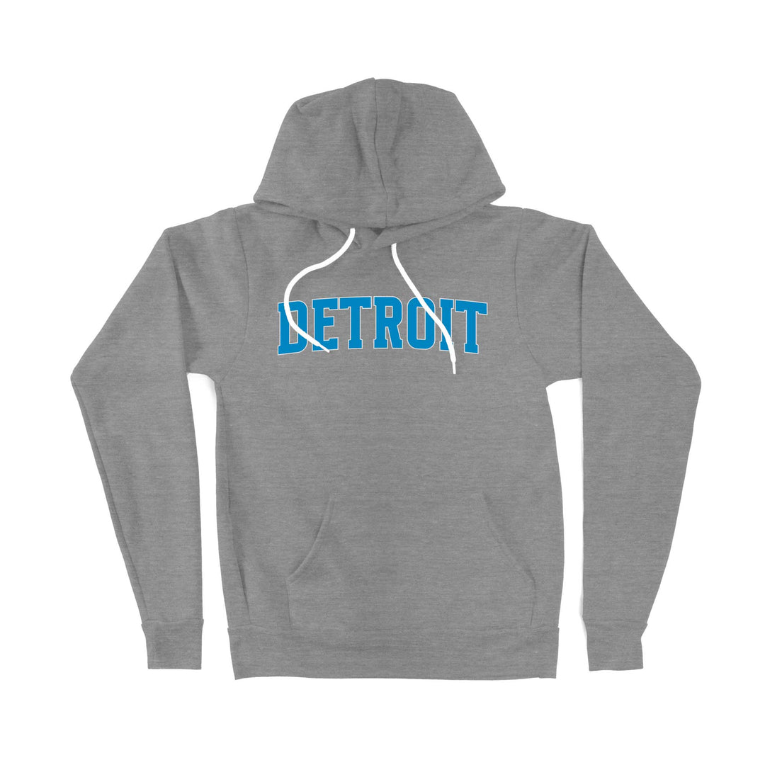 ⏰ PRE-ORDER | Block Detroit Michigan Logo on Grey Hoodie