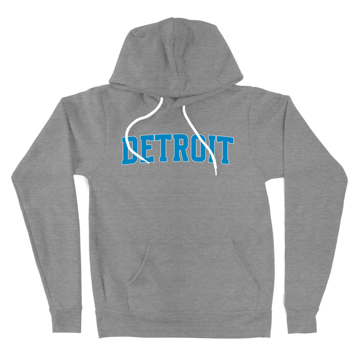 Block Detroit Letting Logo - Grey Hoodie Sweatshirt
