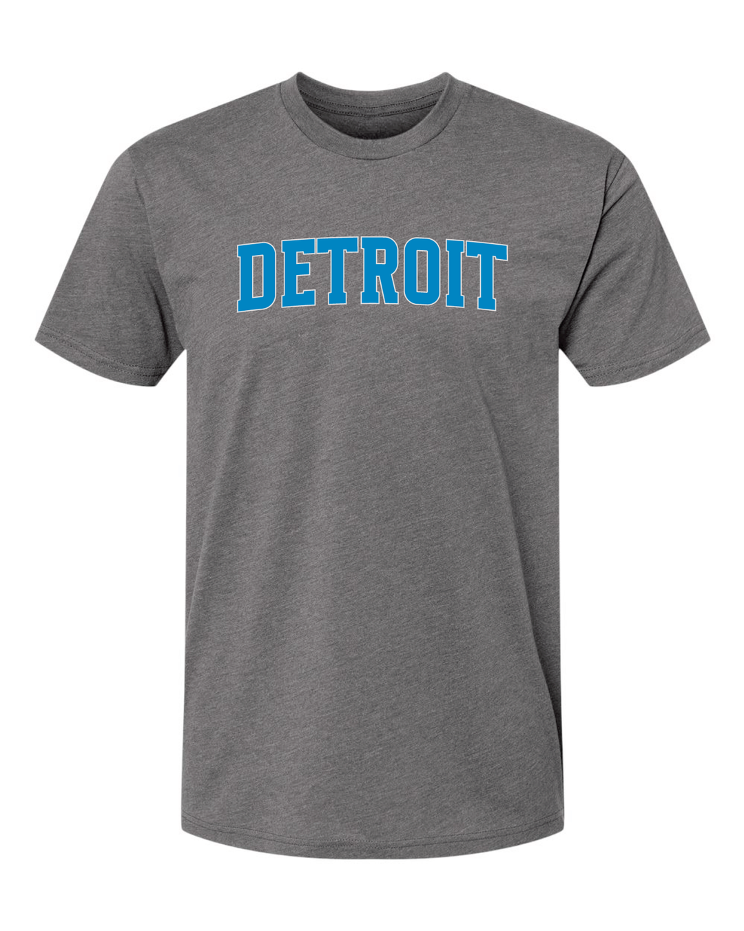 ⏰ PRE-ORDER | Block Detroit Michigan Logo on Dark Grey T-Shirt