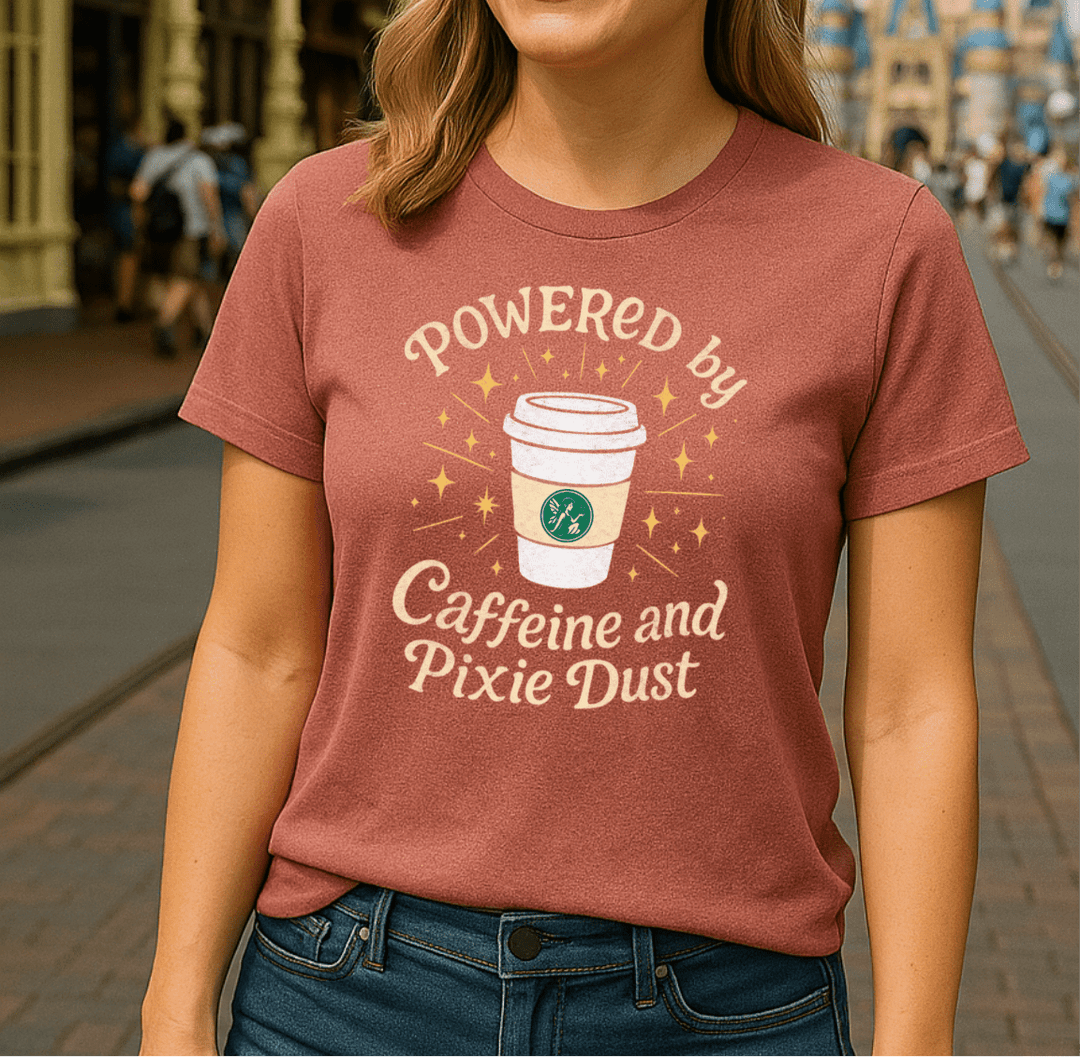 Arch & Castle | Powered by Caffeine and Pixie Dust T-shirt