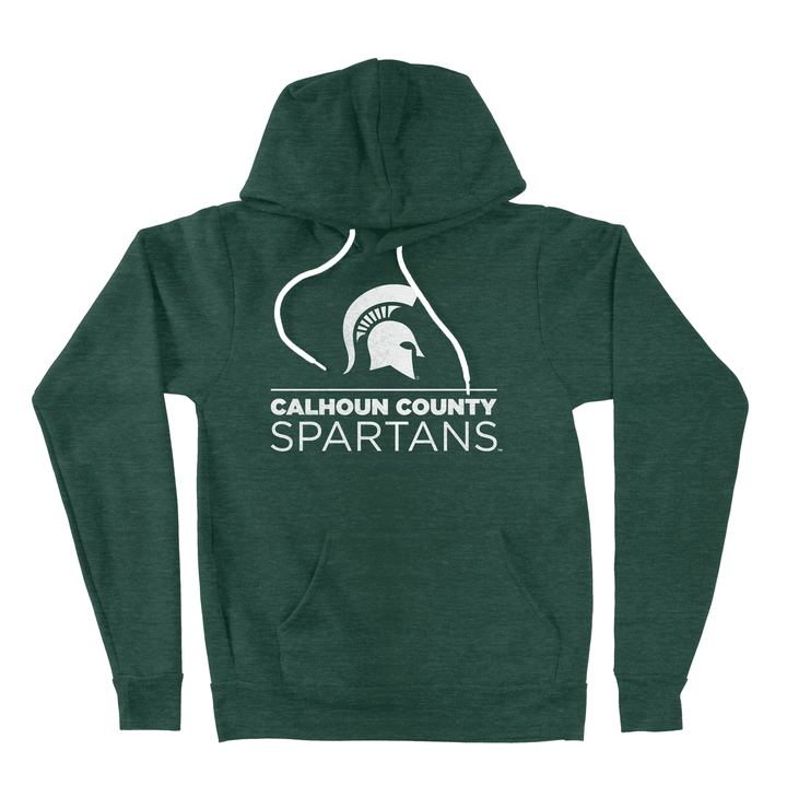 Front image of a Michigan State Calhoun Spartans Hoodie