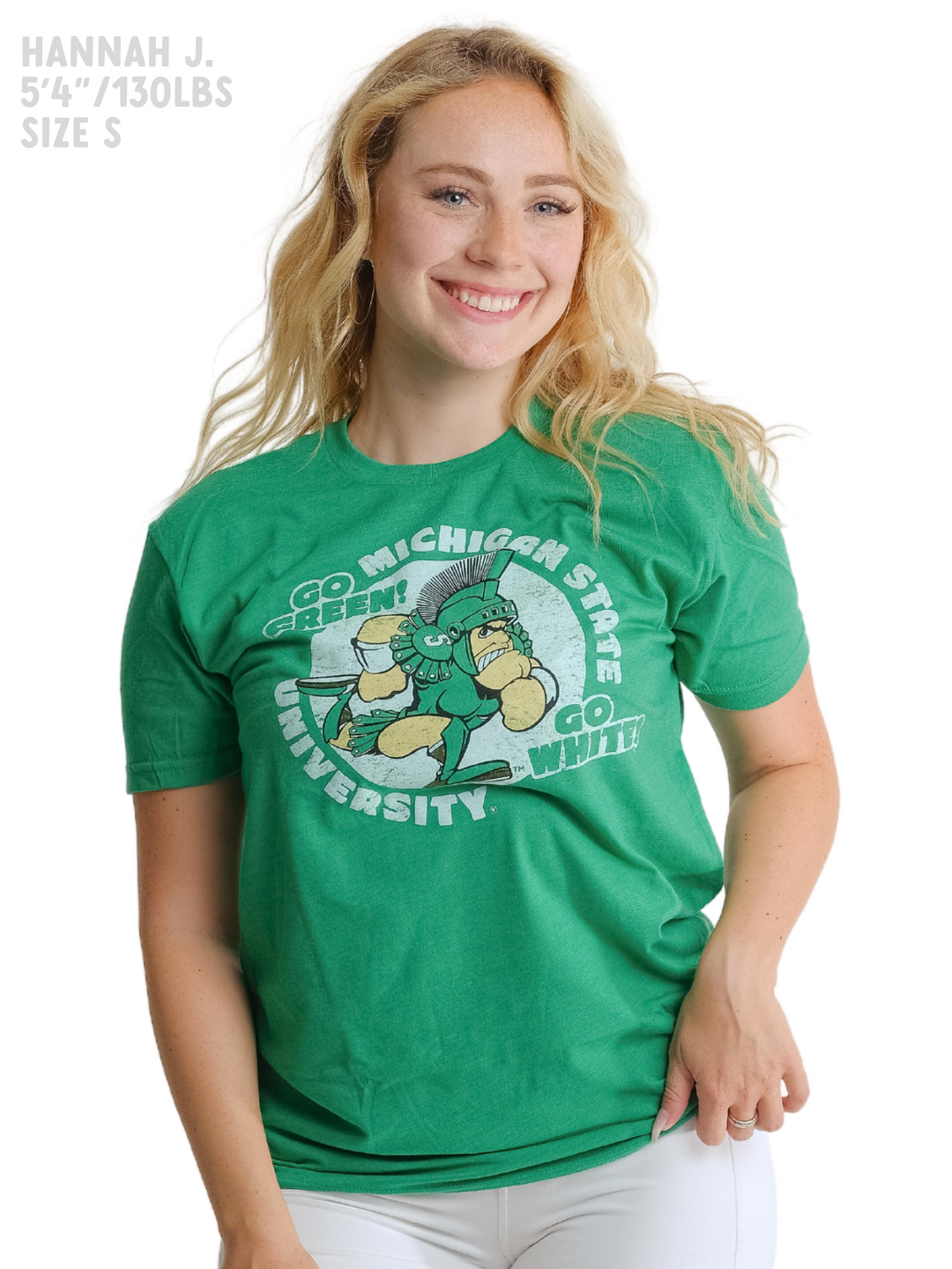 Charging Sparty Michigan State University Spartans Vintage Green T-Shirt