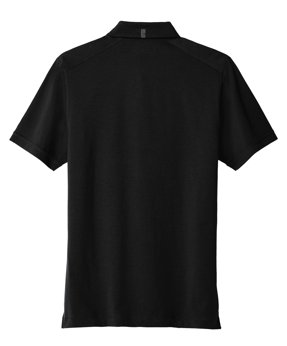 Black polo shirt on a white background