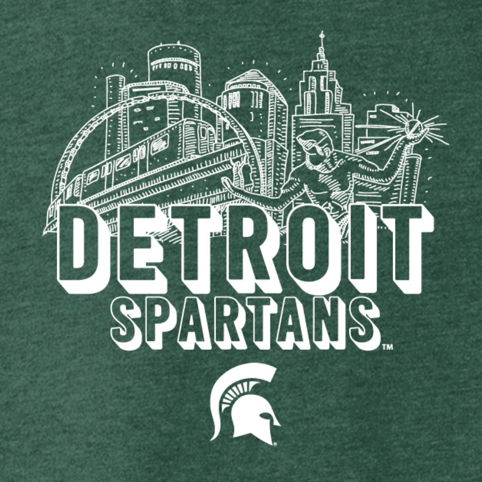 DETROIT SPARTANS ALUMNI LOGO UP CLOSE