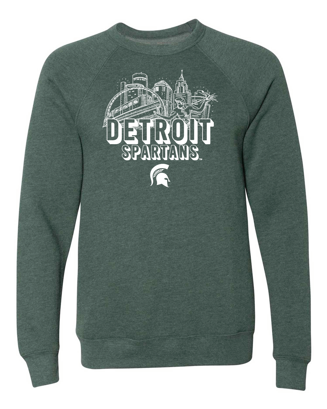 Detroit Spartans Green Crewneck Sweatshirt