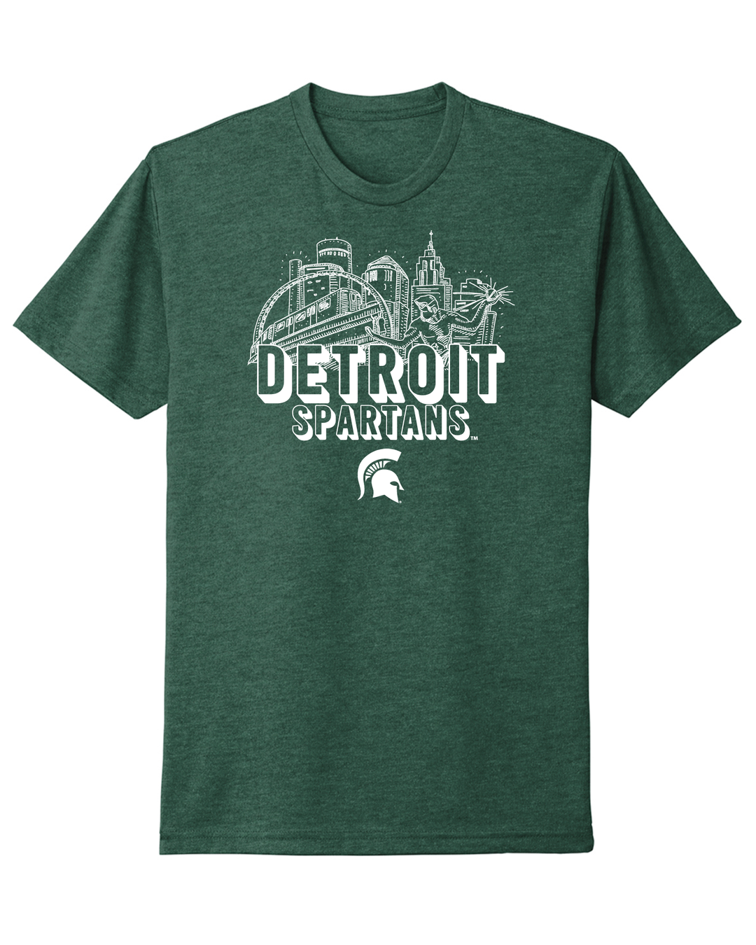 Detroit Spartans Green Unisex T Shirt