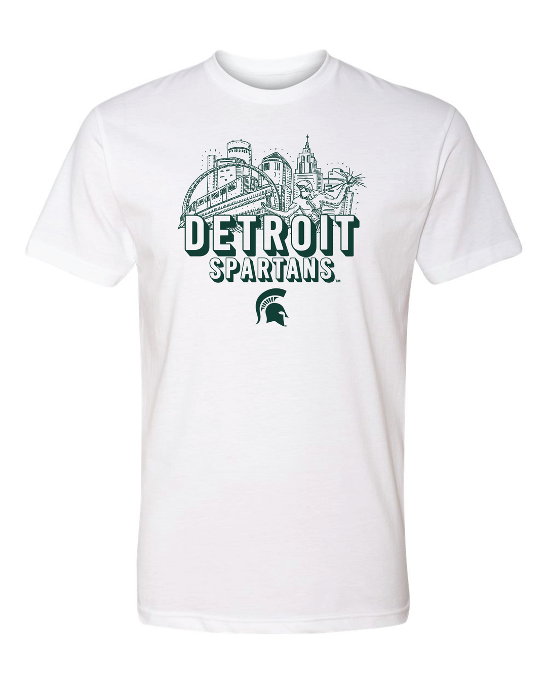 Detroit Spartans White Unisex T Shirt