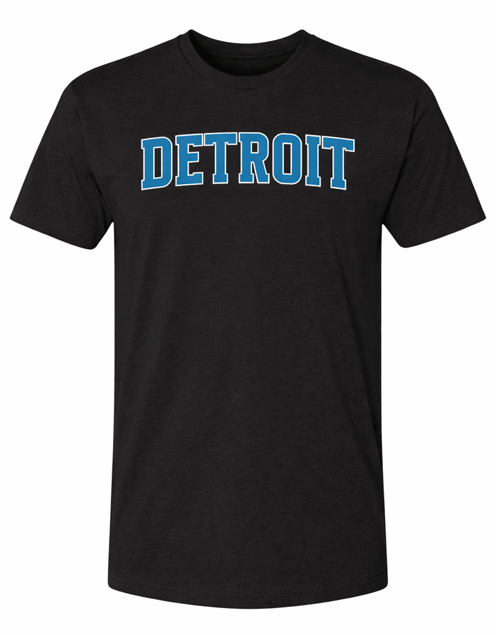 Detroit Block Lettering Logo - Black T-Shirt