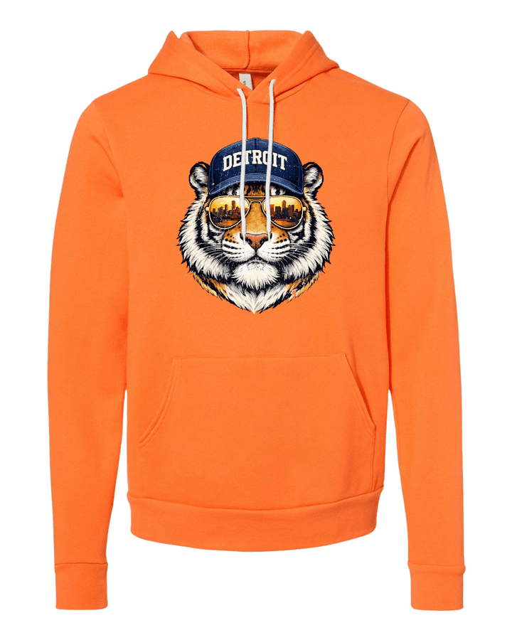Tiger Wearing Sunglasses and Hat Sweatshirt