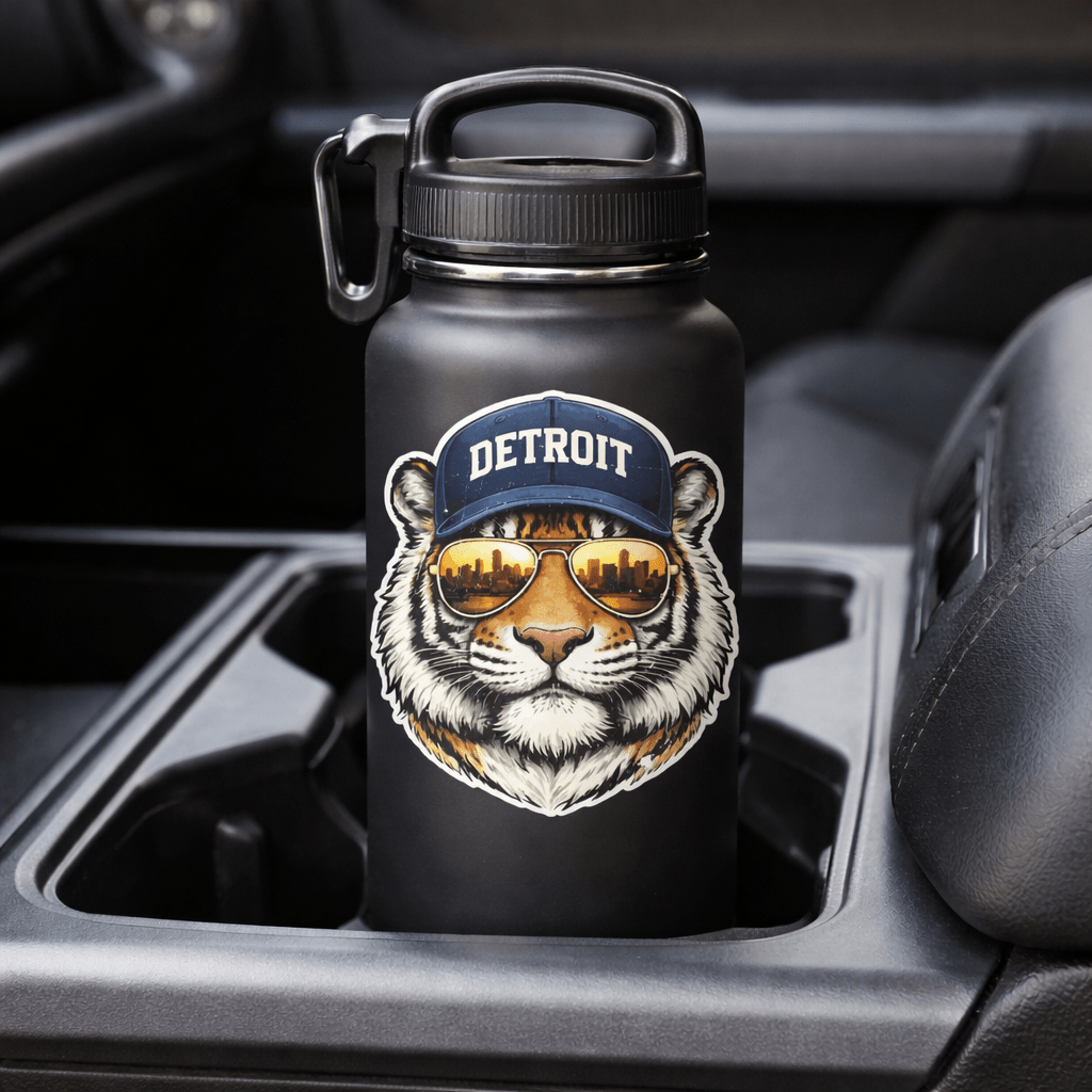Tiger Wearing Aviator Sunglasses Decal Sticker