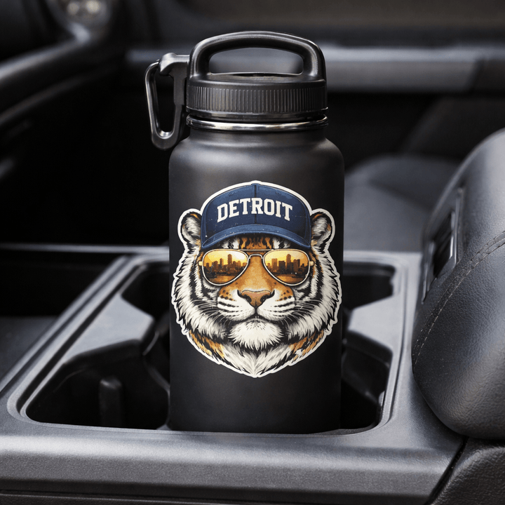 Tiger Wearing Aviator Sunglasses Decal Sticker