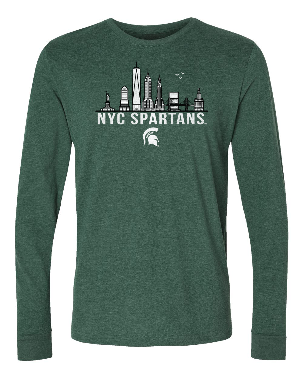 NYC Spartans Skyline Long Sleeve MSU Shirt
