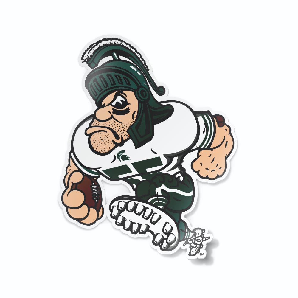 MSU Gruff Sparty Football Decal from Nudge Printing