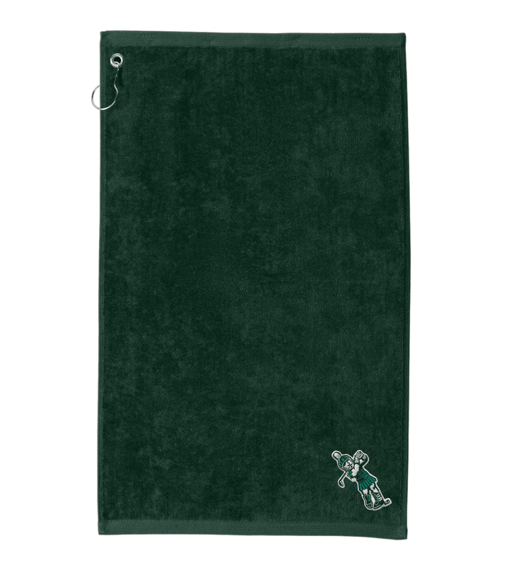Michigan State Golf Towel with Golfing Sparty
