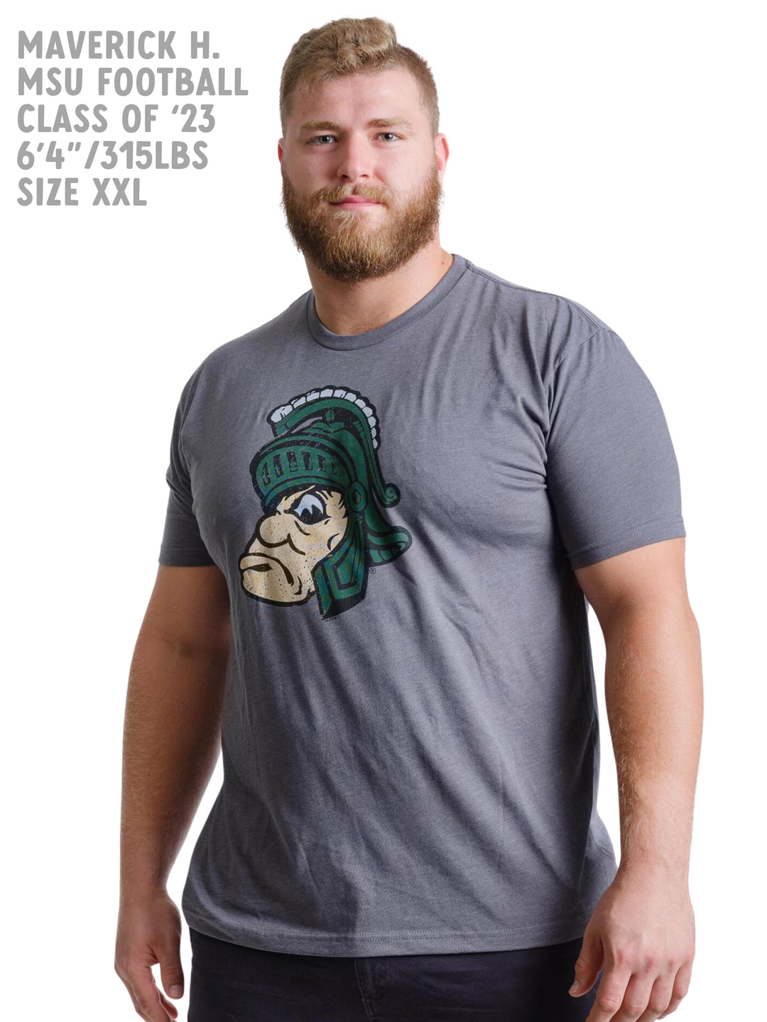 Vintage Michigan State Spartans Full Color MSU Gruff Sparty T-Shirt