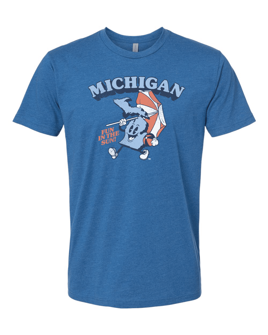 Fun in the Sun Retro State of Michigan Beach T-Shirt