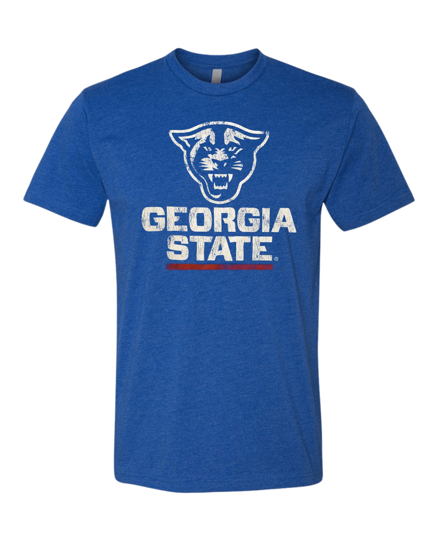 Georgia State University Panthers Athletic T-Shirt - Short Sleeve, Panther Head Wordmark Logo, Officially Licensed