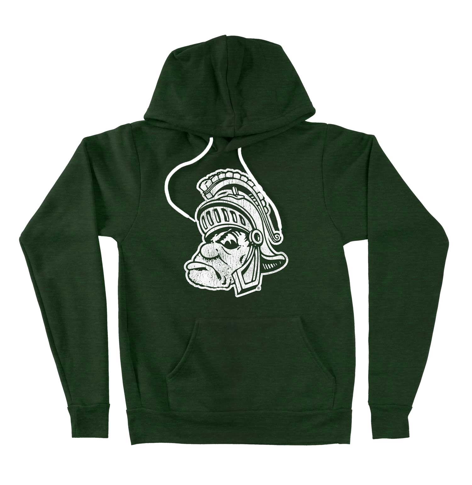 Vintage MSU Hoodie with Gruff Sparty Print Nudge Printing