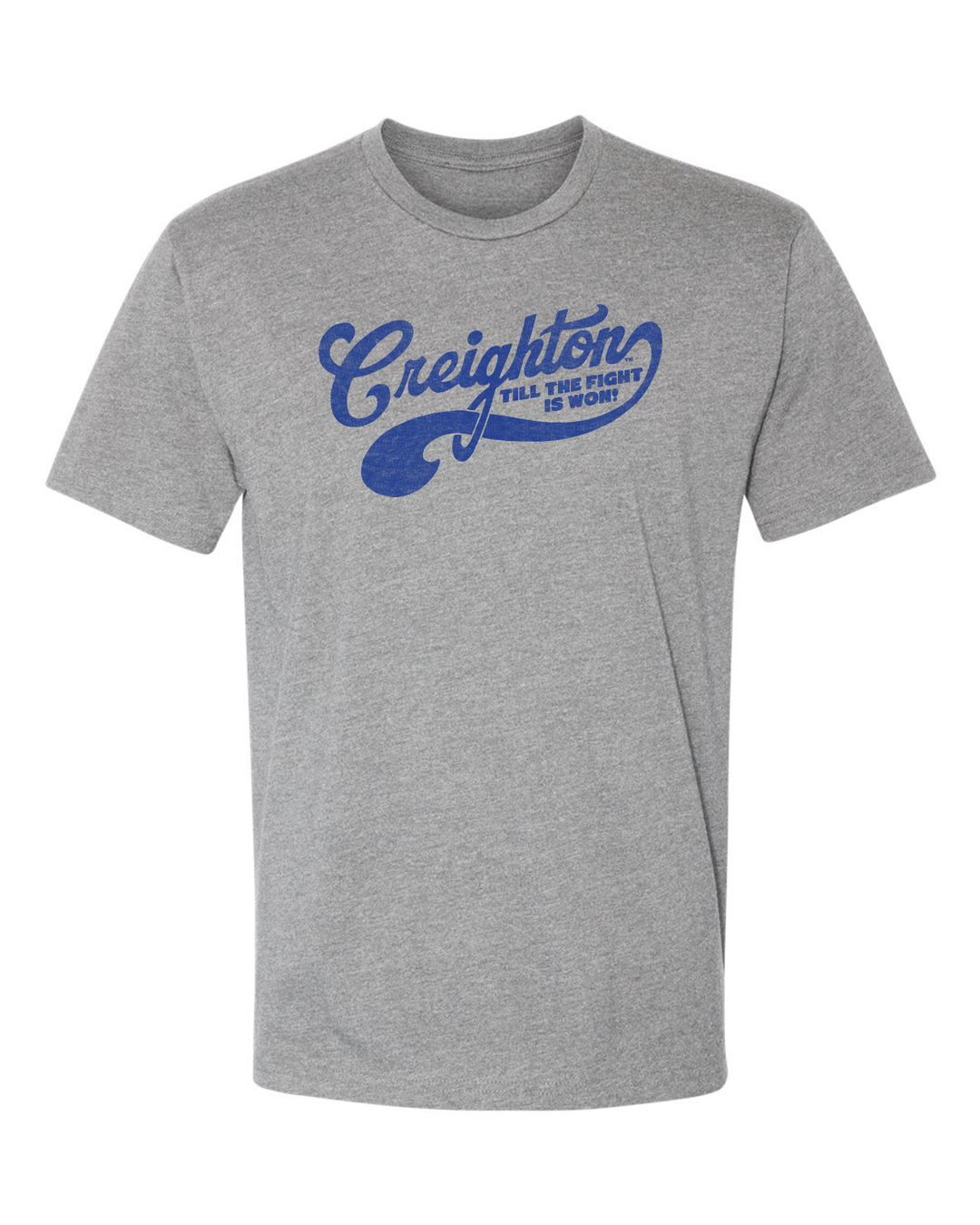 Vintage Grey Creighton T Shirt with Till the Fight is Won