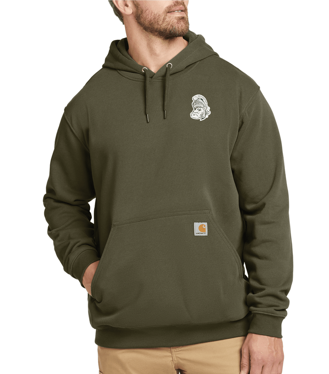 Michigan State Carhartt Gruff Sparty Midweight Hooded Sweatshirt - Green