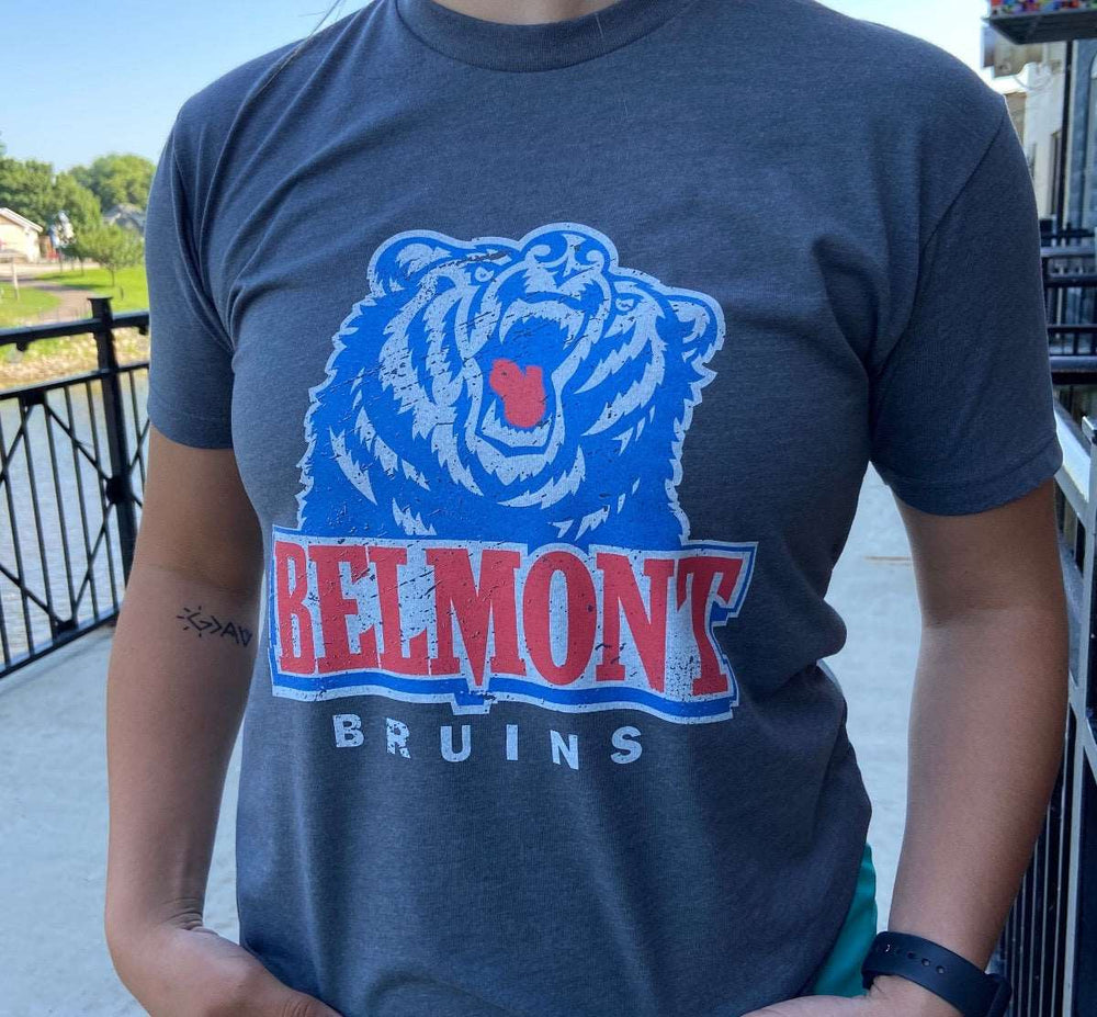 Belmont University Apparel Bruins Shirt Shorts Sleeve Tshirt
