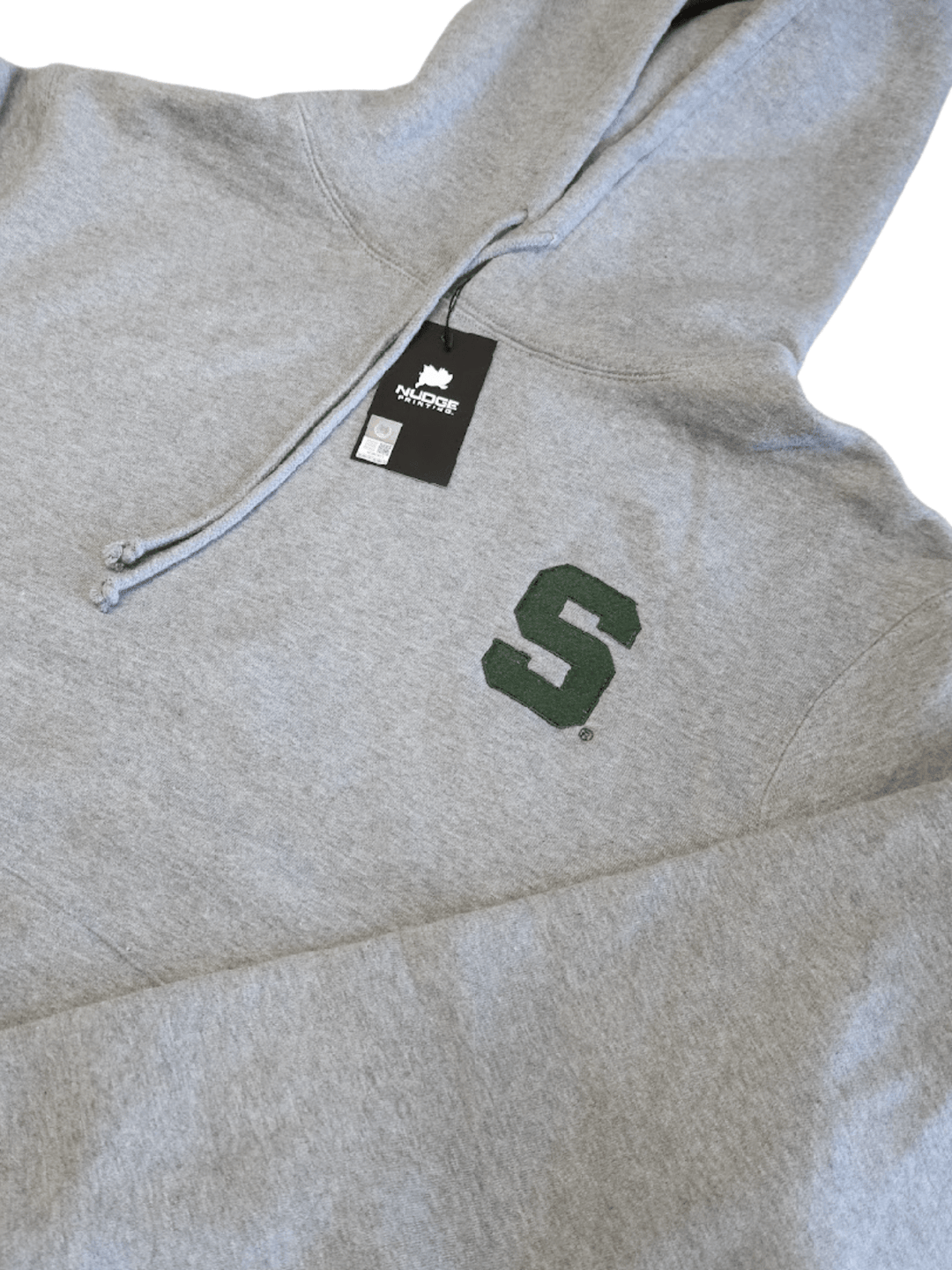 Michigan State Block S Varsity Hoodie Up Close