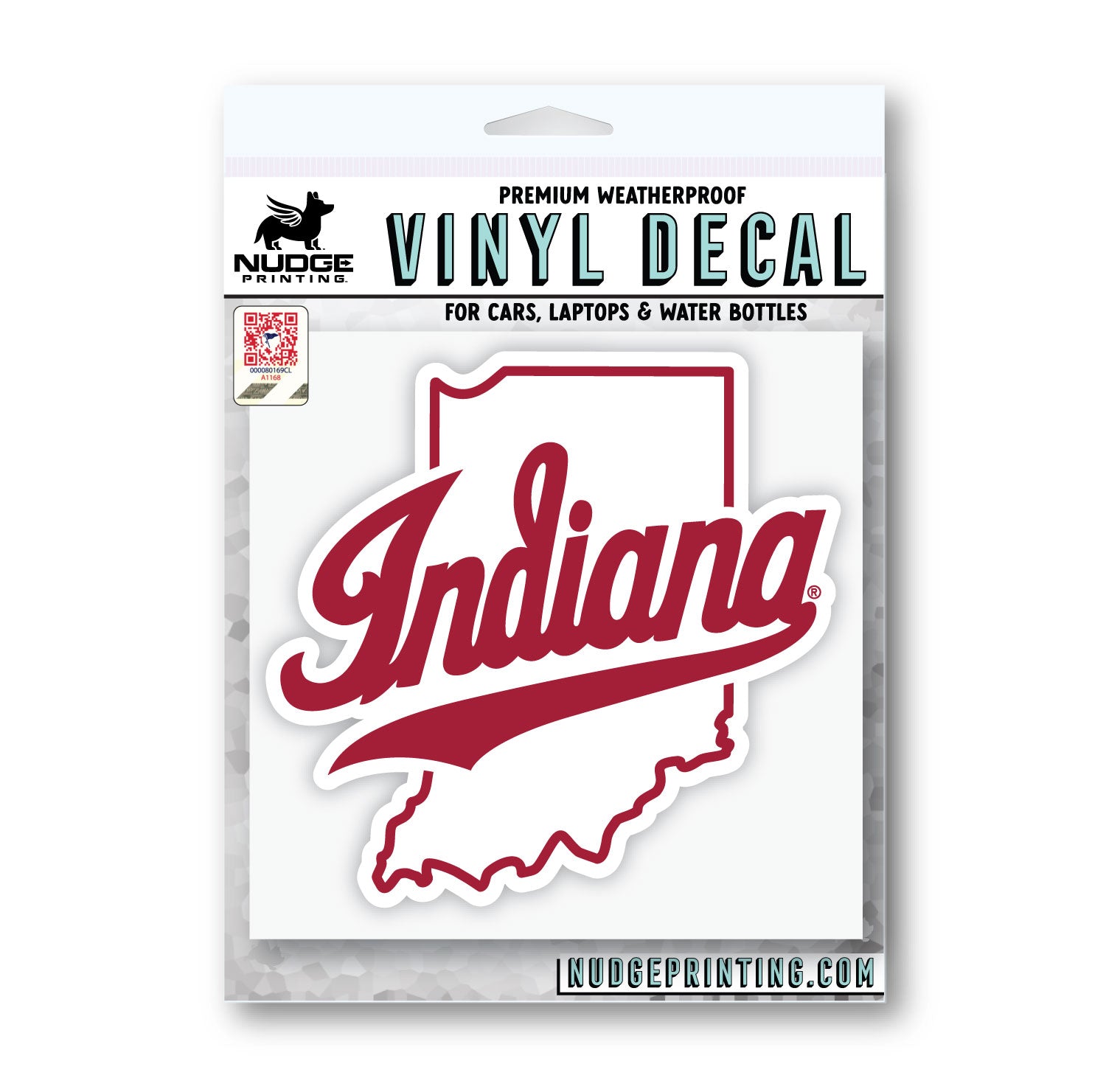 Indy Script Sign Script Indiana IU Sticker and Car Decal – Nudge Printing