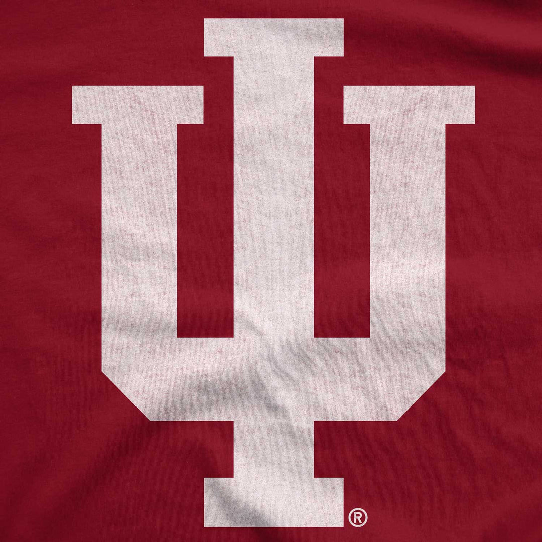 Close up of Crimson Red IU T Shirt for Indiana University Hoosiers