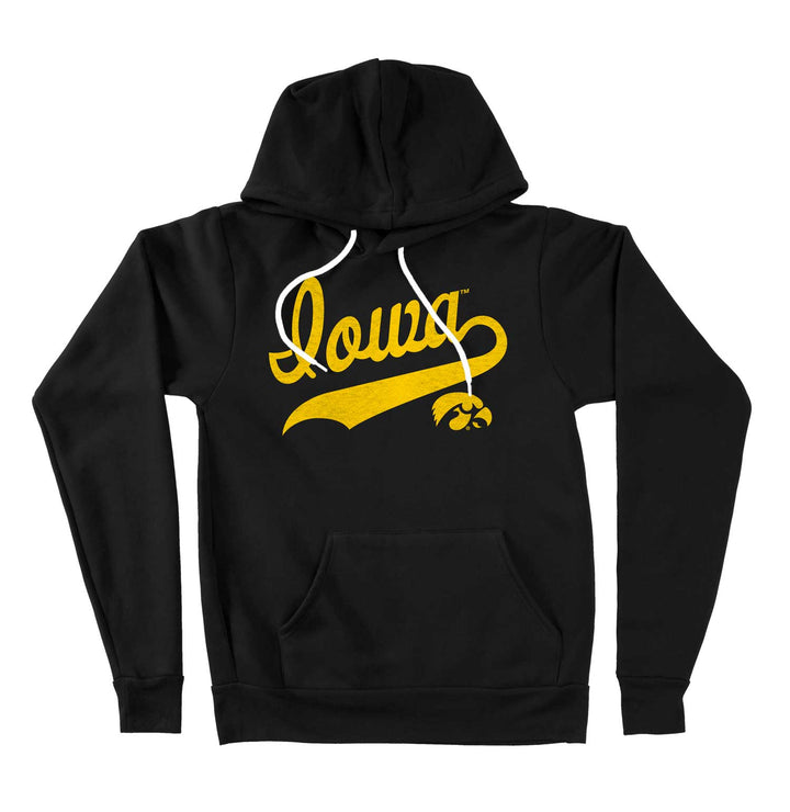 Iowa Cursive Script Black Sweatshirt