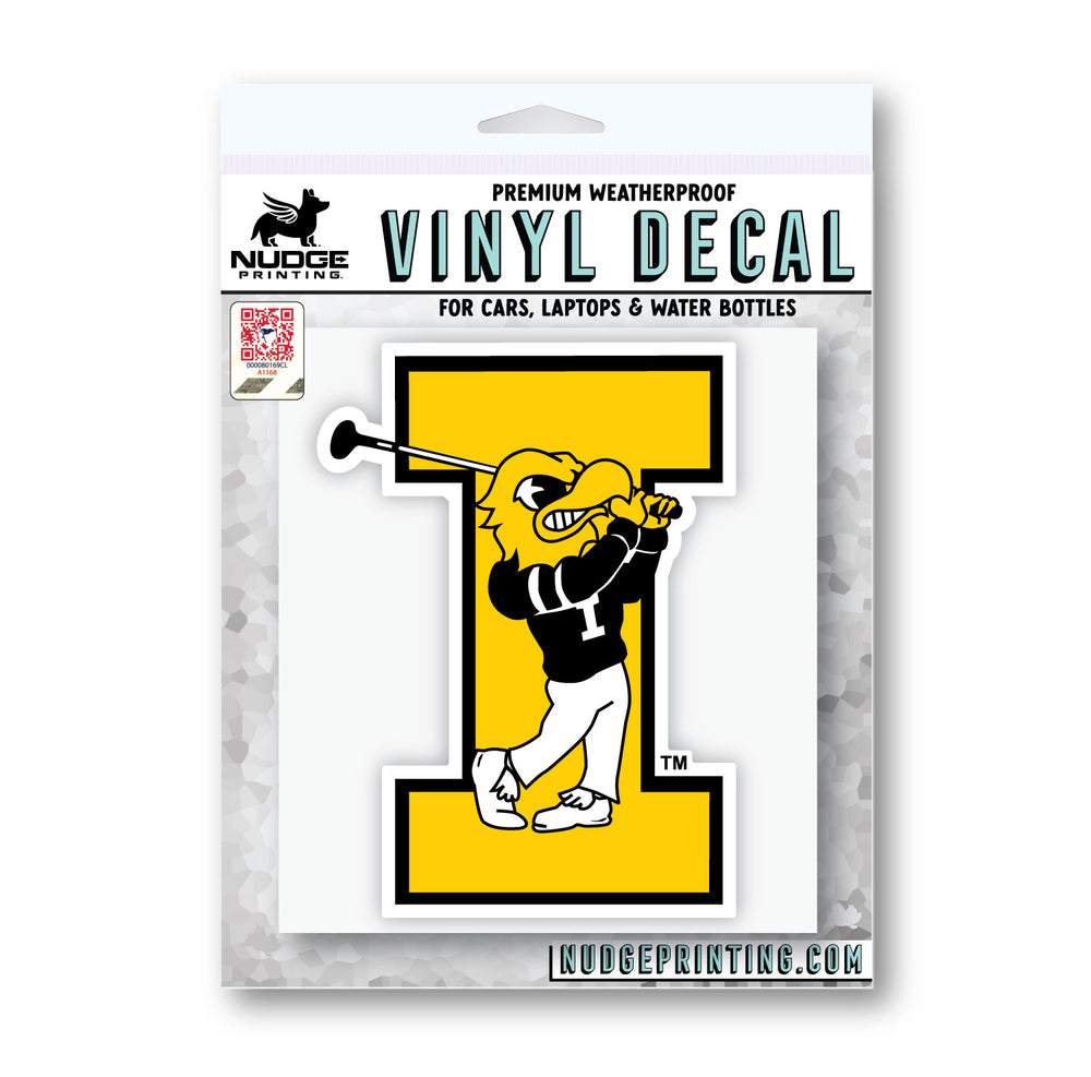 Iowa Golfing Herky Decal in Packaging