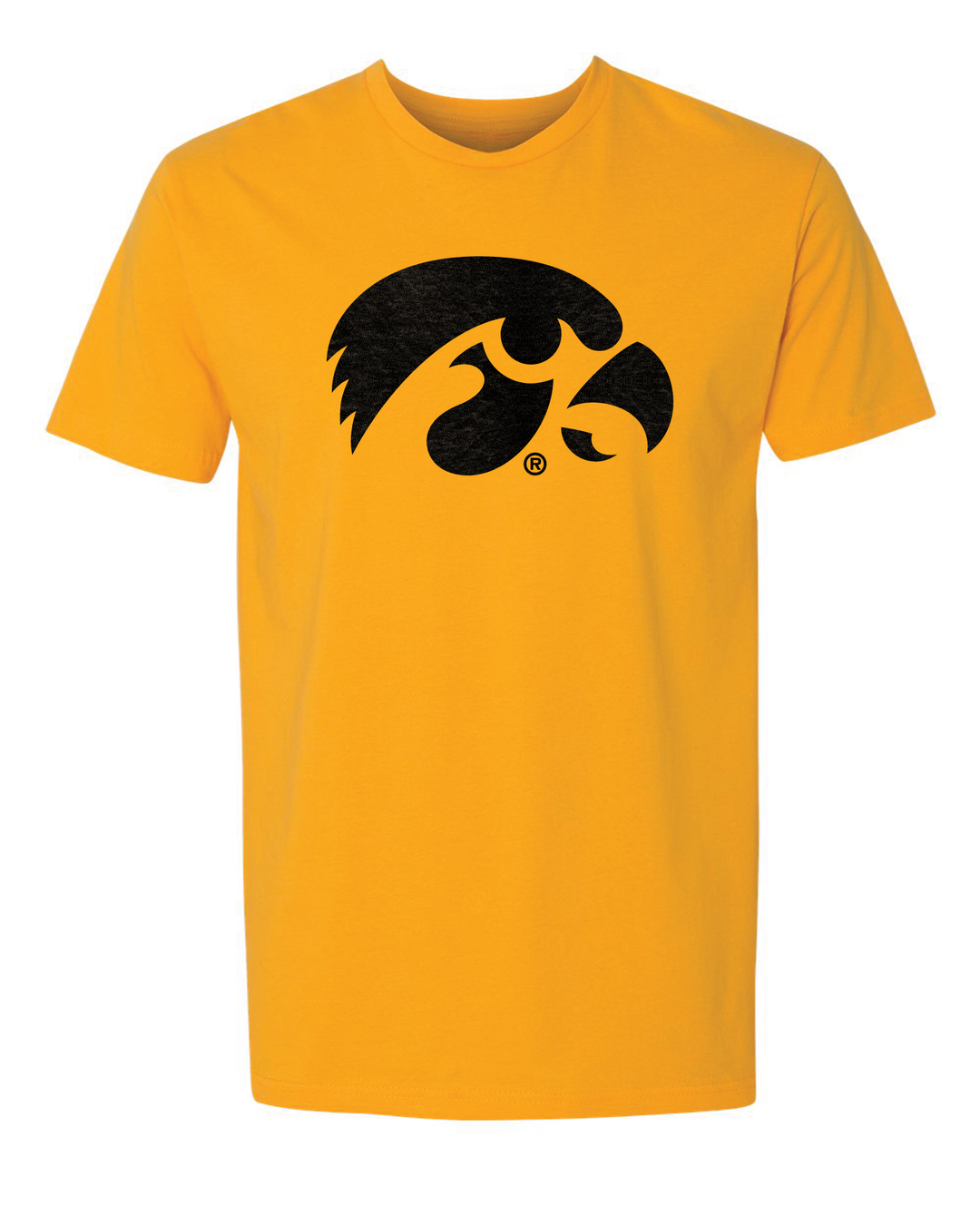 Iowa Hawkeyes Tigerhawk Gold T Shirt Mock up