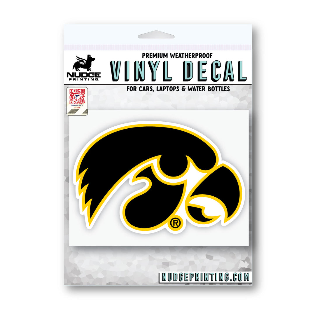 Iowa Hawkeye Logo Decal in Packaging