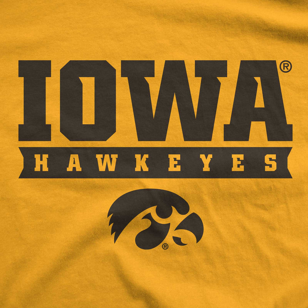 Iowa Hawkeyes Athletic Gold Sweatshirt Close Up