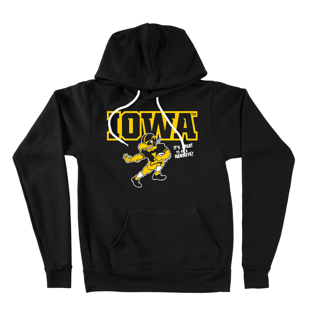 Iowa Herky Football Black Sweatshirt