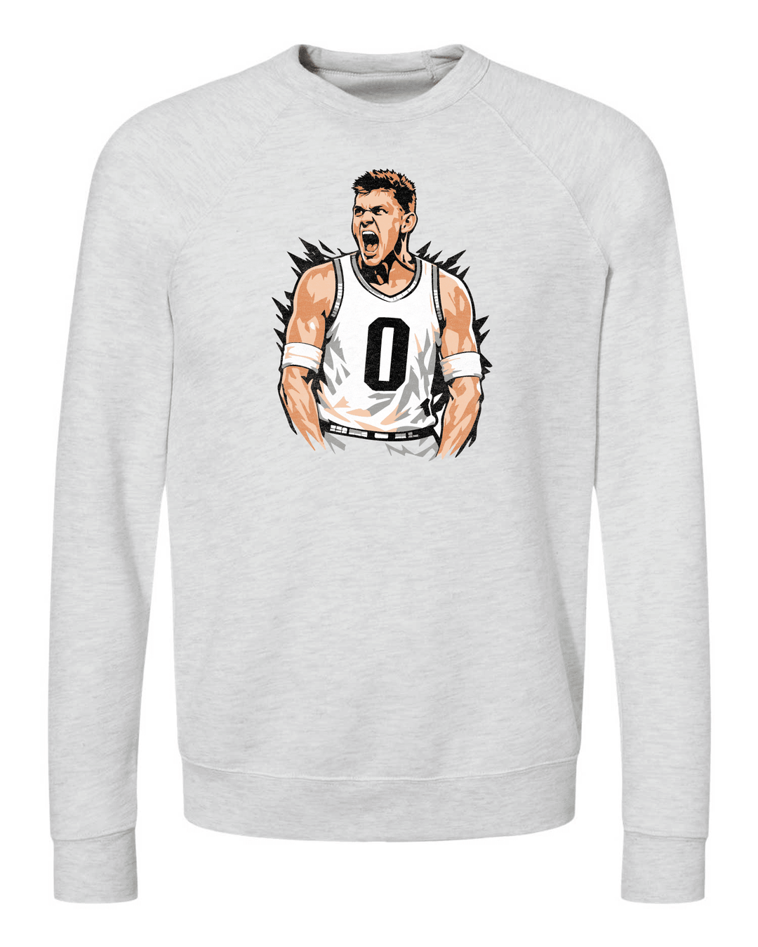 Jaxon Kohler Michigan State Basketball player white sweatshirt mockup on white background