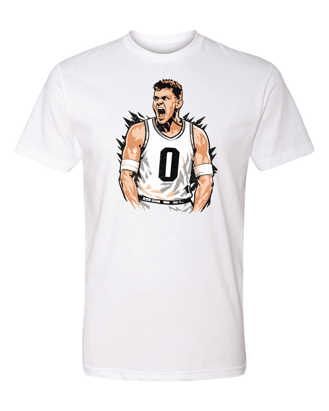 White Jaxon Kohler t-shirt from Nudge Printing