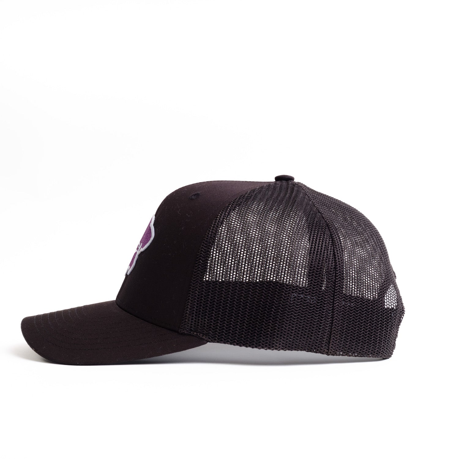 Black Kansas State Hat with Purple Powercat Logo – Nudge