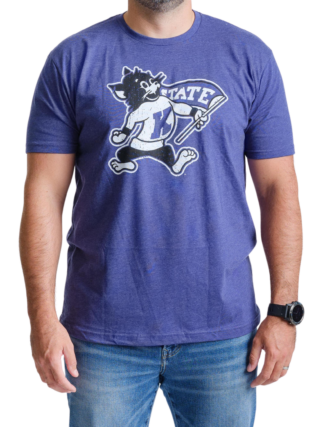 Kansas State University Wildcats Vintage Fighting Willie Purple T-shirt