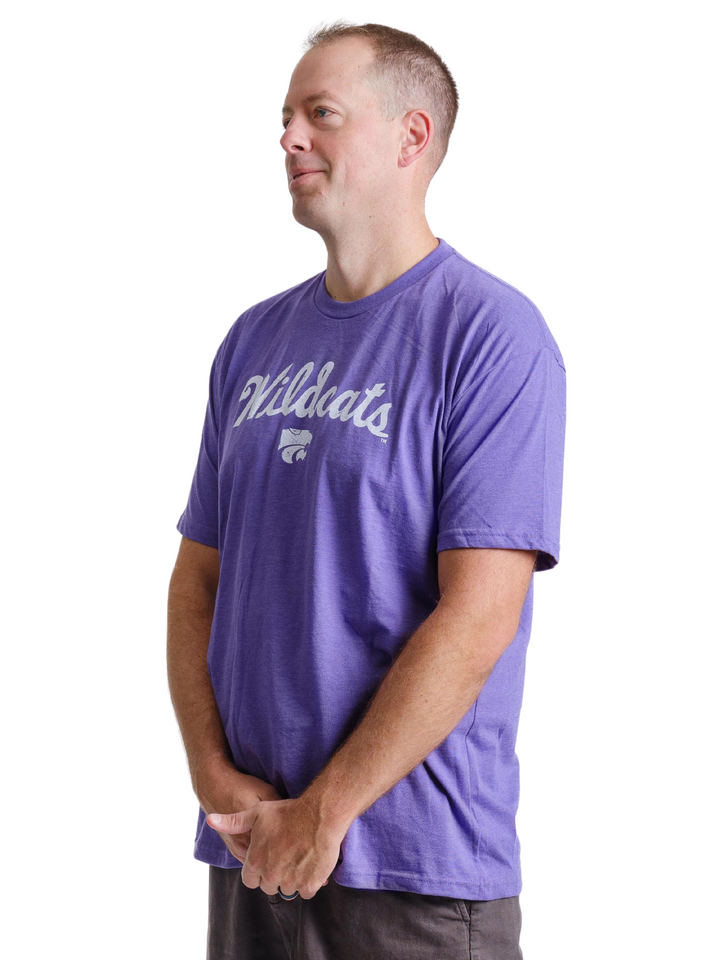 Purple Kansas State Wildcats T Shirt on Male
