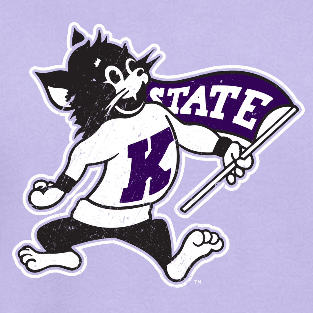 Kansas State Lavender Hoodie with Willie the Wildcat