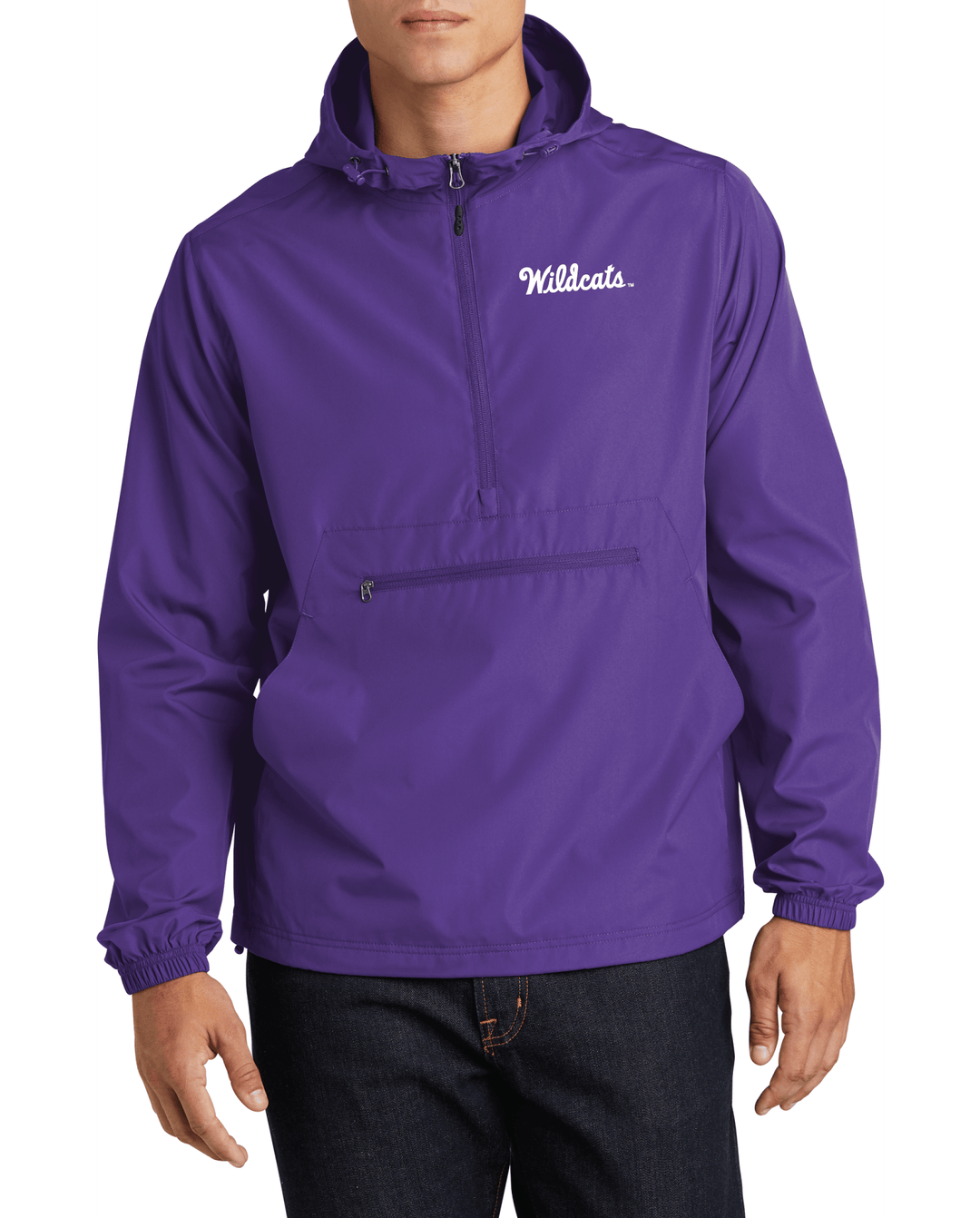 Kansas State Purple Anorak Jacket with Wildcats Logo Nudge Printing
