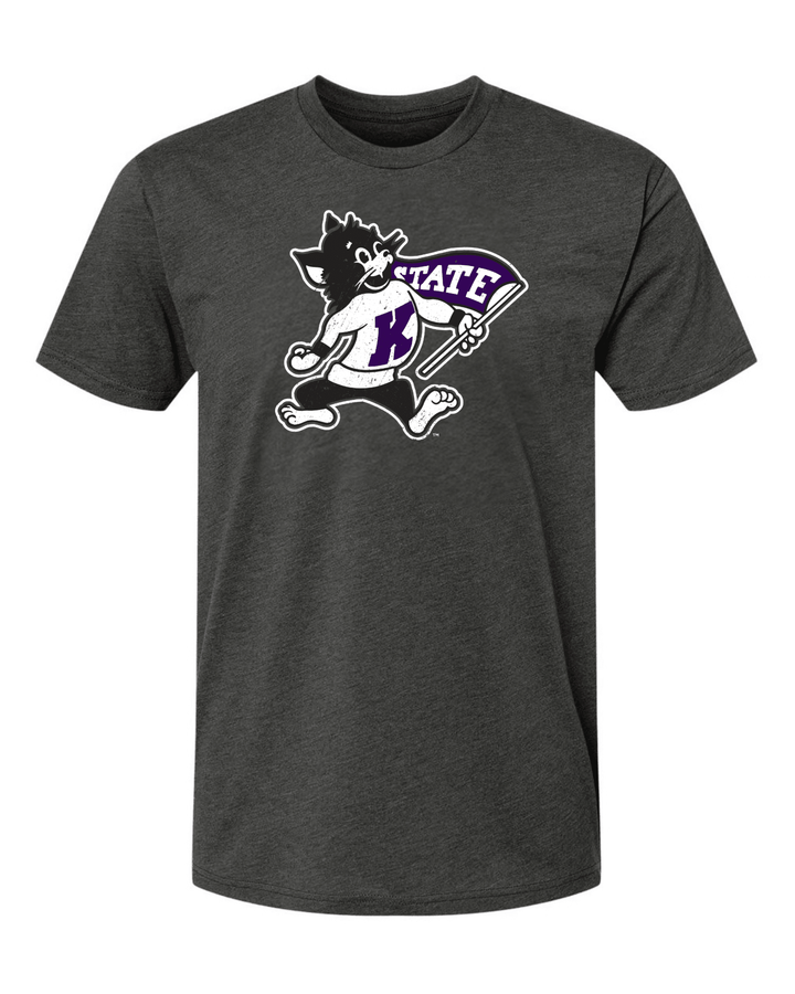 Willie the Wildcat T Shirt for Kansas State University - Grey