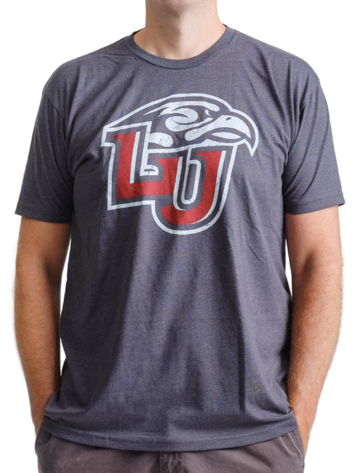 Liberty University Flames LU Logo Charcoal Grey T-Shirt