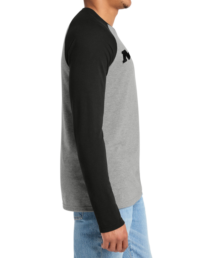 MSU Hockey Script Tri-blend Long Sleeve Shirt